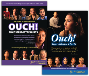 Covers for "Ouch! That Stereotype Hurts" and "Ouch! Your Silence Hurts" DVD Training Program Bundle