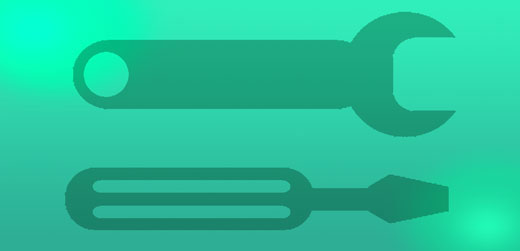 Green rectangle with a wrench and screwdriver (depicting Learning Strategy and Design)